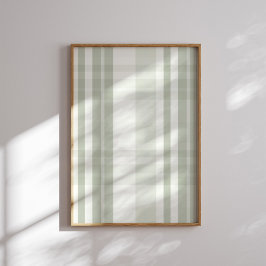Poster Sage Green Plaid Wall Art