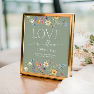 Poster Sage Sage Chá de panela Sinal de Bar Flor