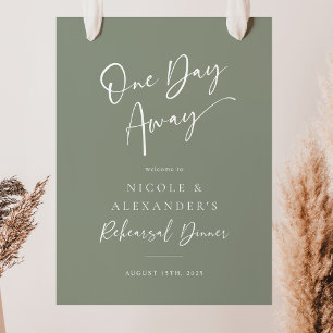 Poster Sage Um Dia Fim do Teste Jantar Sinal de Boas-vind