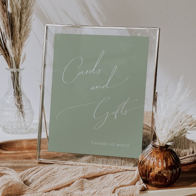 Poster Sage Whimsical Green Chá de fraldas Cards and Gift (Criador carregado)