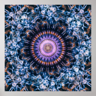Poster Sagitário A Mandala de Arte Espacial Abstrata Lumi