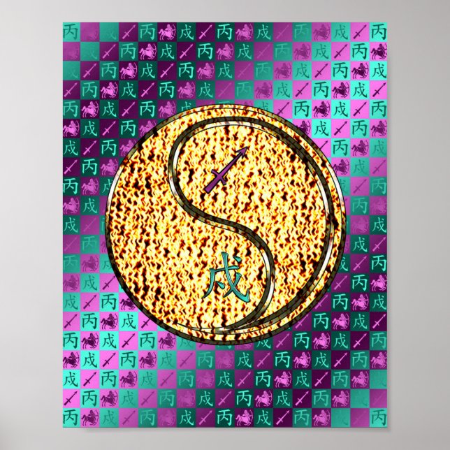 Poster Sagitário e Cão Fogo (Frente)