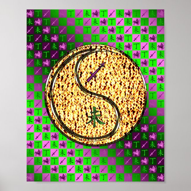 Poster Sagitário e Caprino (Frente)