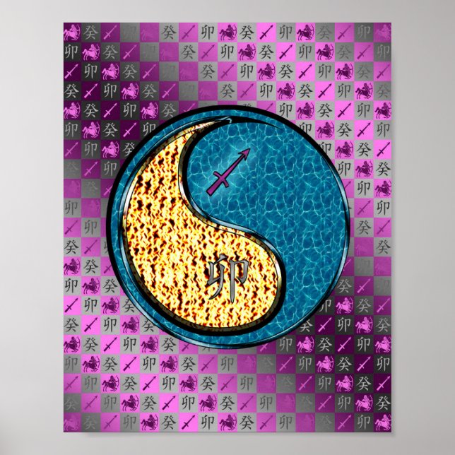 Poster Sagitário e Coelho Água (Frente)