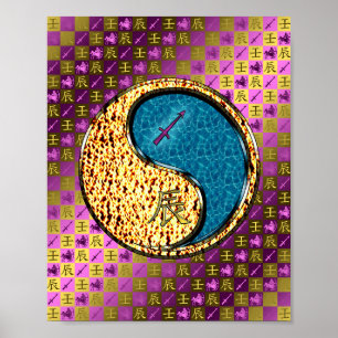 Poster Sagitário e Dragão Água