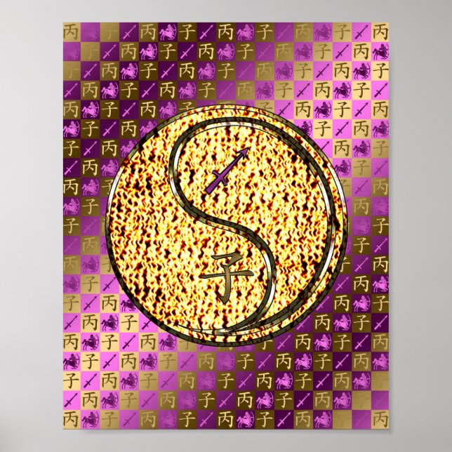 Poster Sagitário e Rato de Fogo (Frente)