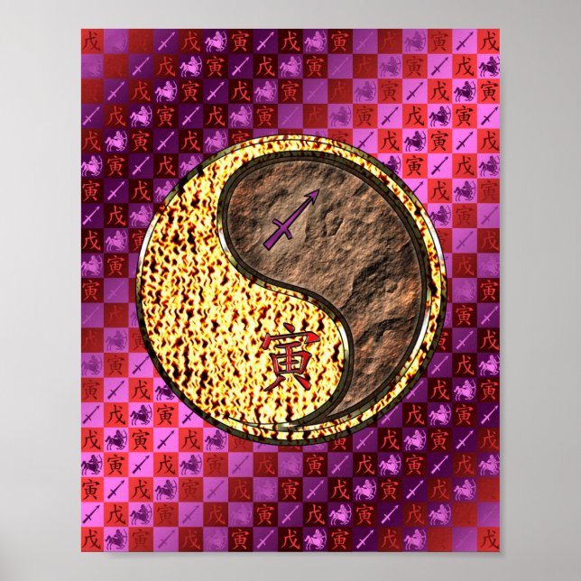 Poster Sagitário e Tigre-da-Terra (Frente)