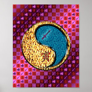 Poster Sagitário e Tigre de Água