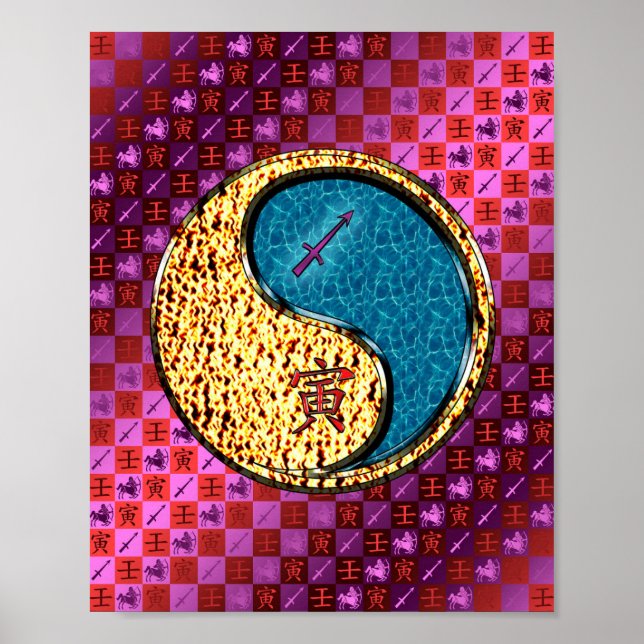 Poster Sagitário e Tigre de Água (Frente)