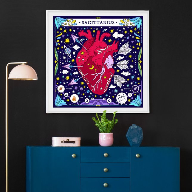 Poster Sagitário: "Espírito de Aventura" Zodiac (Criador carregado)