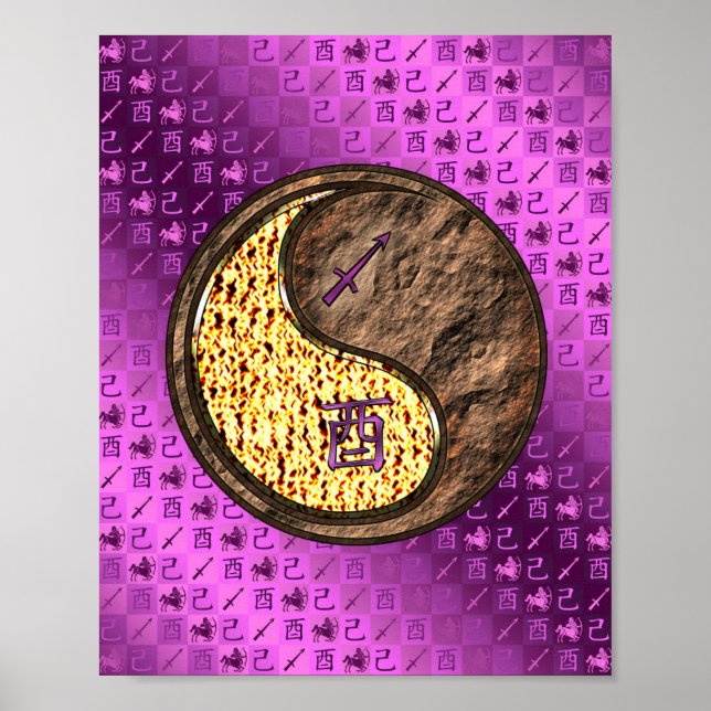 Poster Sagittarius e Earth Rooster (Frente)