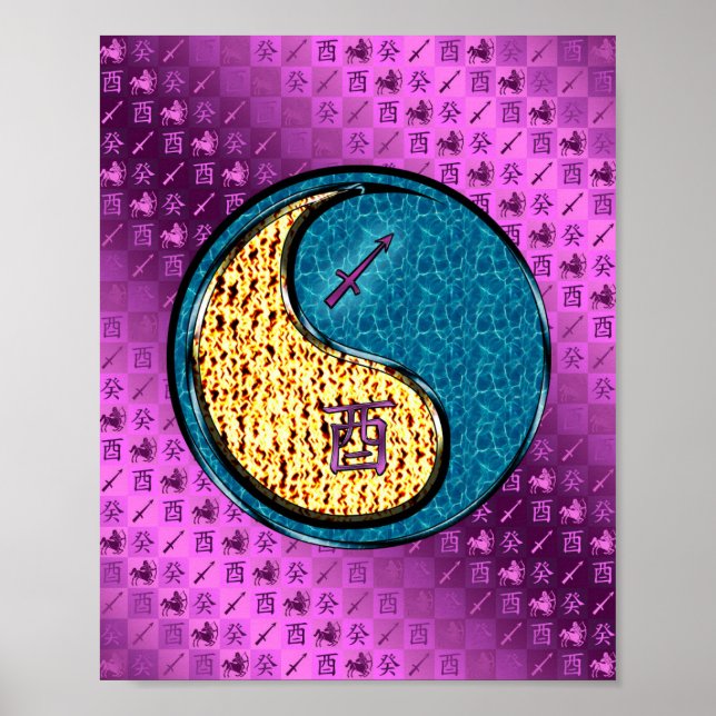 Poster Sagittarius & Water Rooster (Frente)