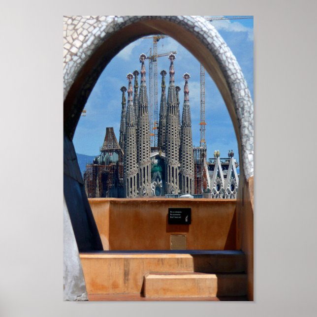 Poster Sagrada Familia Espanha de Barcelona Catalunha (Frente)
