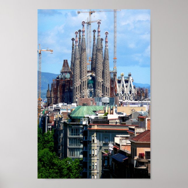 Poster Sagrada Familia Espanha de Barcelona Catalunha (Frente)