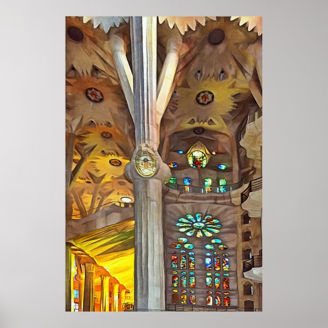 Poster Sagrada Família. Interior. Ver 11. (Frente)