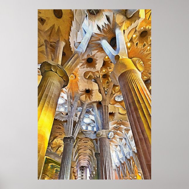 Poster Sagrada Família. Interior. Ver 16. (Frente)