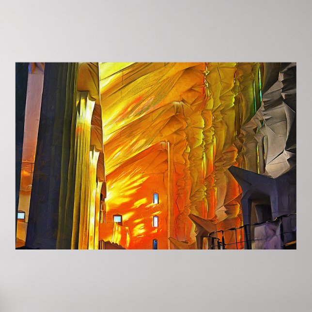 Poster Sagrada Família. Interior. Ver 2. (Frente)