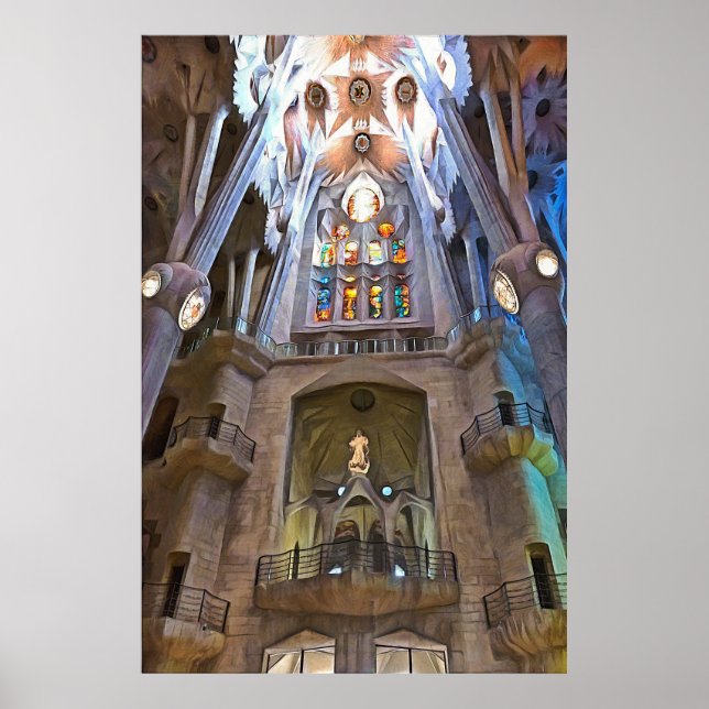 Poster Sagrada Família. Interior. Ver 25. (Frente)