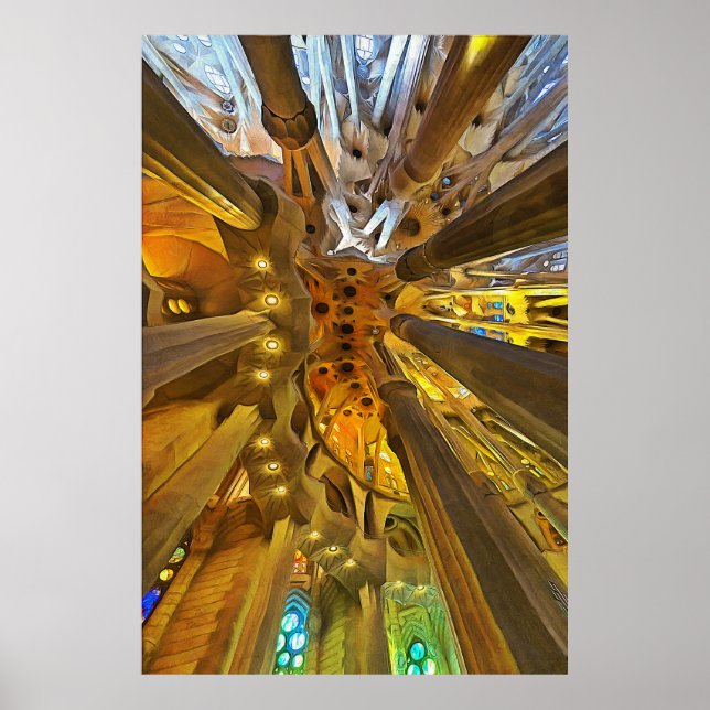 Poster Sagrada Família. Interior. Ver 26. (Frente)