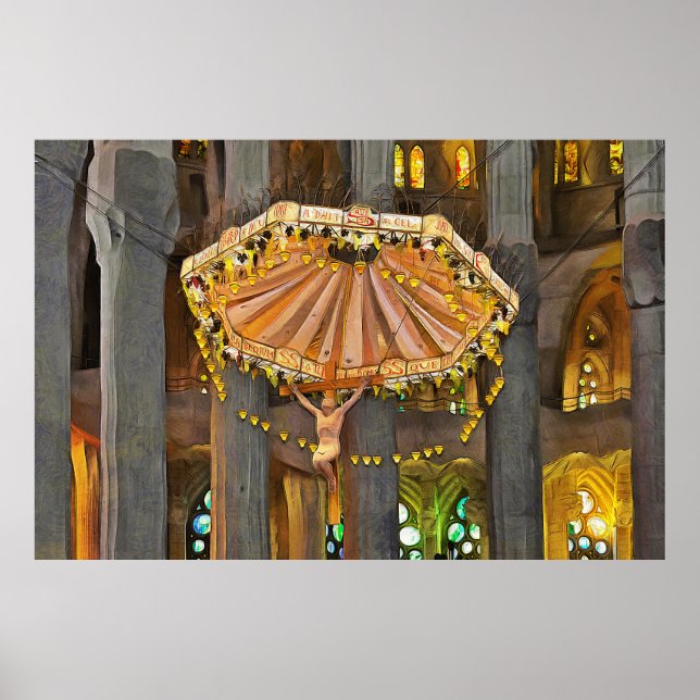 Poster Sagrada Família. Interior. Ver 4. (Frente)