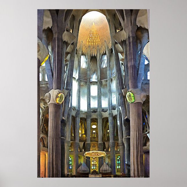 Poster Sagrada Família. Interior. Ver 6. (Frente)