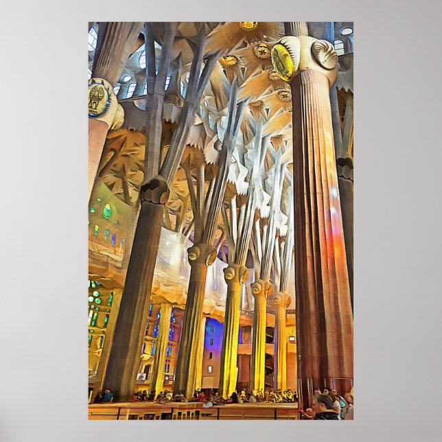 Poster Sagrada Família. Interior. Ver 9. (Frente)