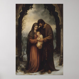 Poster Sagrada Família Natal Digital Arte Jesus