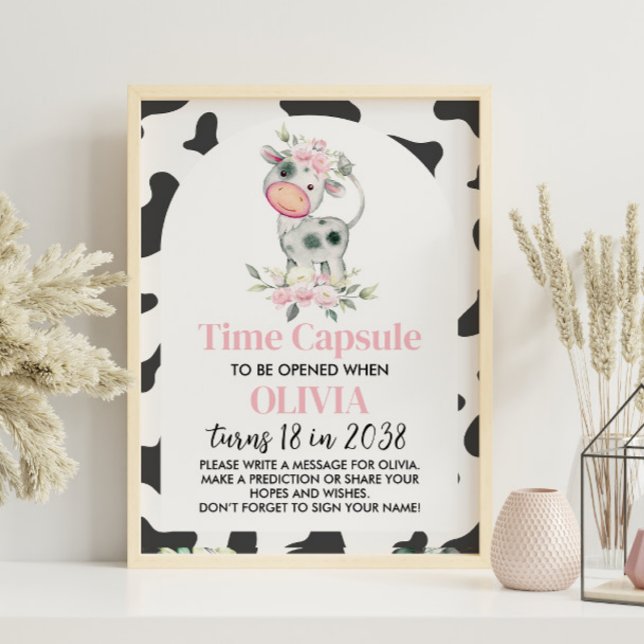 Poster Sagrada Vaca Aniversário Hora Sinal da cápsula (Criador carregado)