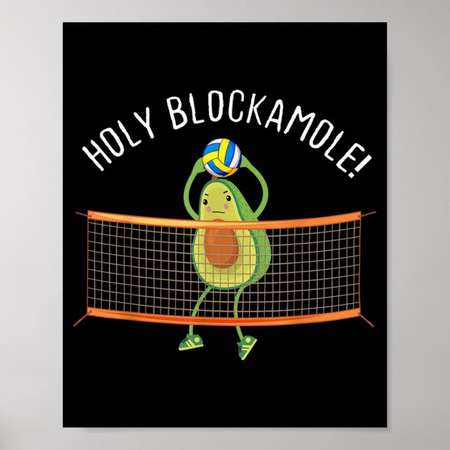Poster Sagrado Blockamole de Voleibol (Frente)