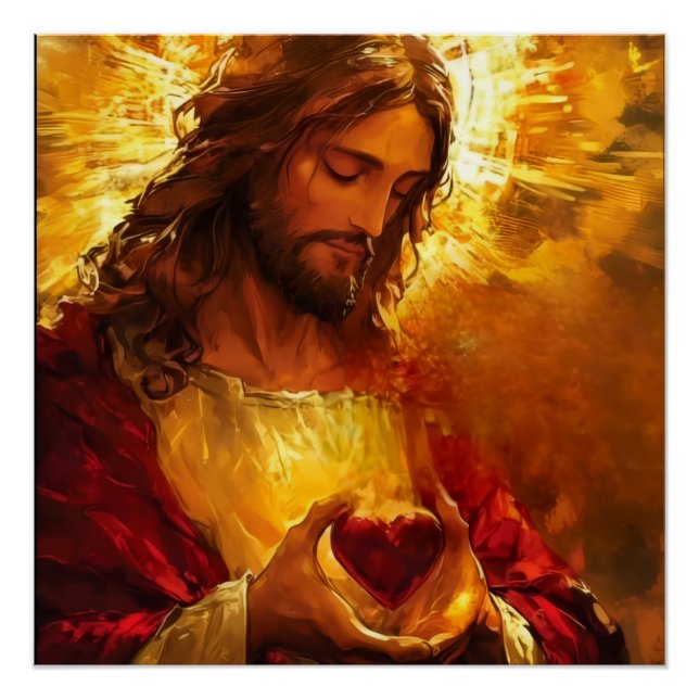 Pôster Sagrado Coração de Jesus (Frente)
