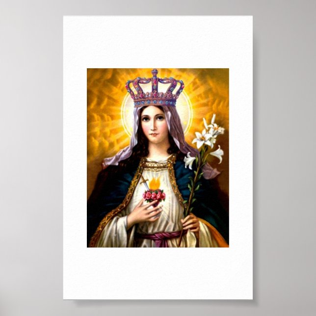Poster Sagrado Coração de Maria (Frente)