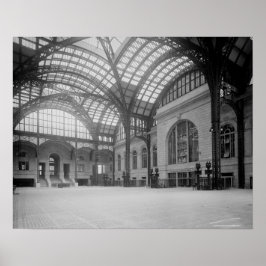 Poster Saguão principal da Penn Station, 1915. Foto antig