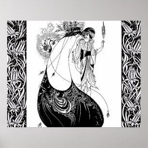 Pôster Saia de Pavão Beardsley Nouveau