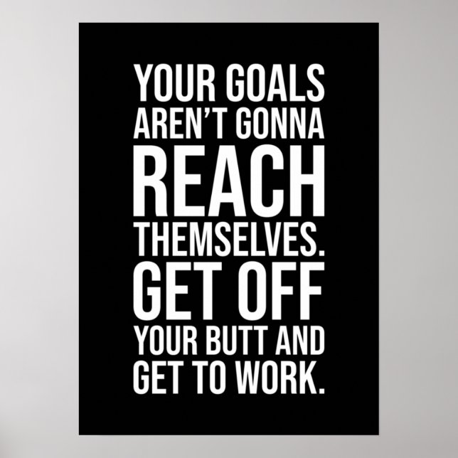 Poster Saia Do Seu Bumbum - Gym, Hustle, Success, Motivat (Frente)