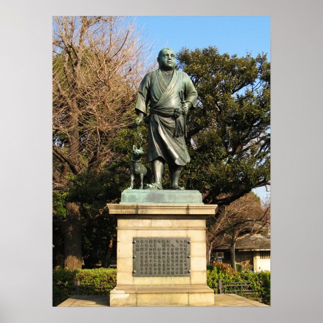 Poster Saigo Takamori (O Último Samurai) & Estátua De Cac (Frente)