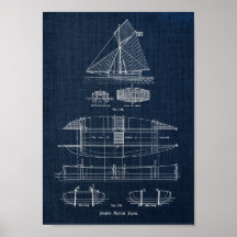 Sailing Boat Blueprint n.o 3