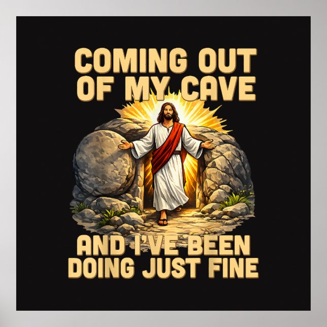 Poster Saindo da Minha Caverna A Ressurreição de Jesus  (Frente)