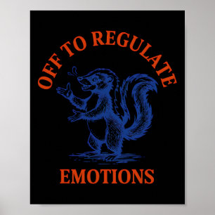 Poster Saindo Para Regular Emoções Psicologia de Gambá Hu