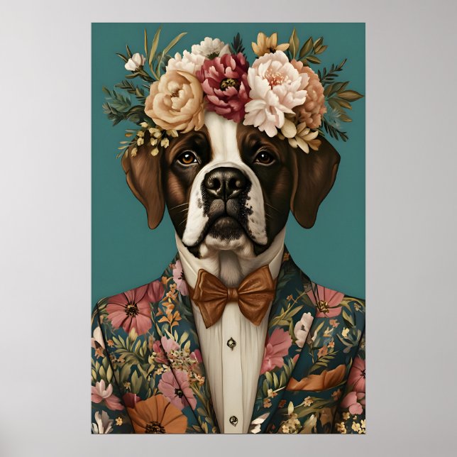 Poster Saint Bernard In Suit Poster, Saint Bernard (Frente)