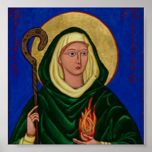 Pôster Saint Brigid with Holy Fire