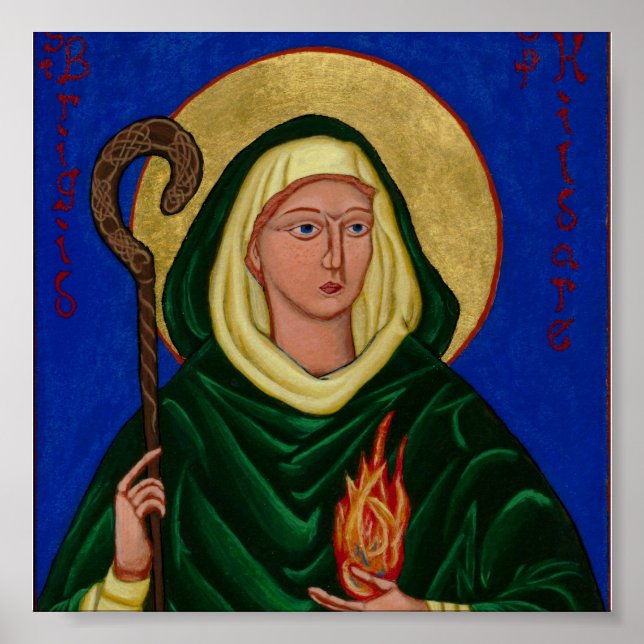Pôster Saint Brigid with Holy Fire (Frente)