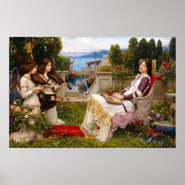 Poster Saint Cecilia by John William Waterhouse (Frente)