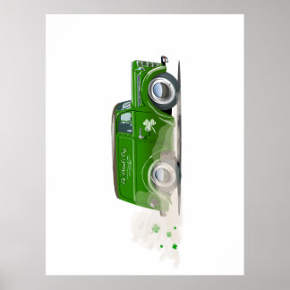 Poster  Saint Patrick vintage Cartoon van