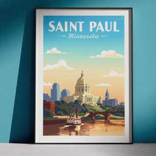 Poster Saint Paul Minnesota Antigo