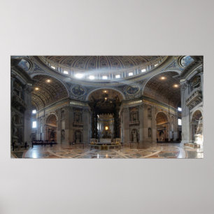 Poster Saint Peter's Basilica and The Baldacchino