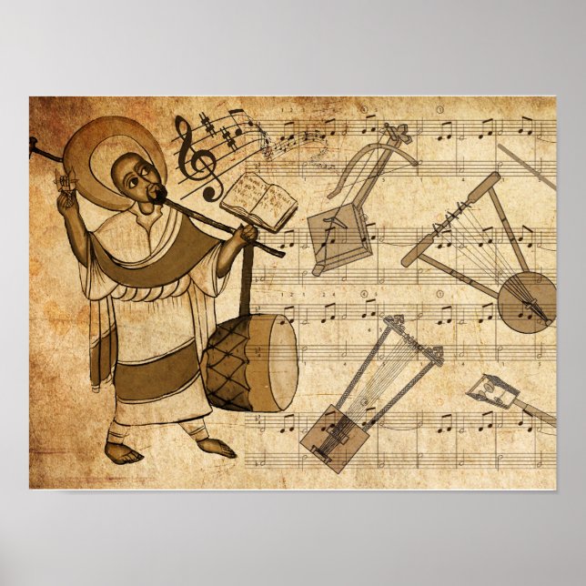 Poster Saint Yared & The Ethiopian Music Instruments (Frente)