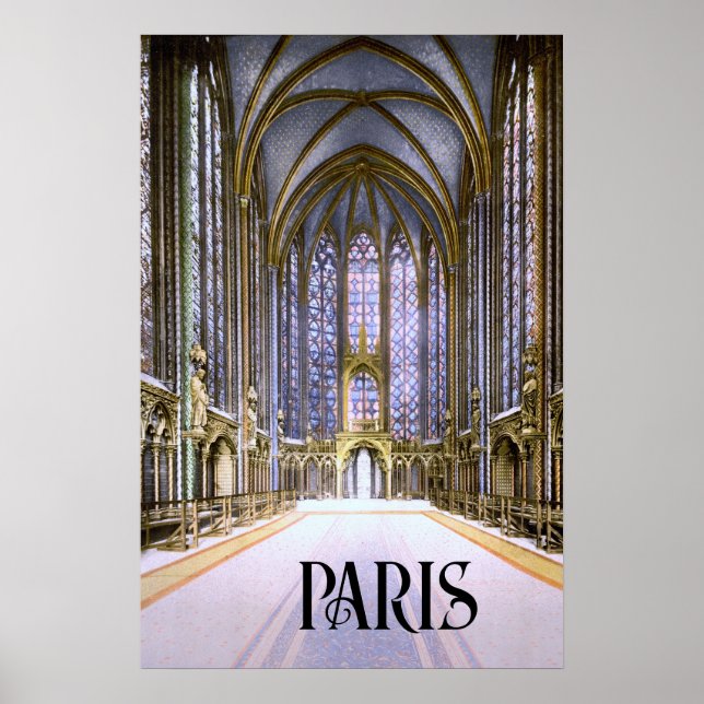 Poster Sainte-Chapelle em Paris (1900) (Frente)