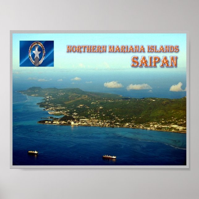 Poster Saipan - Ilhas Mariana Norte - (Frente)