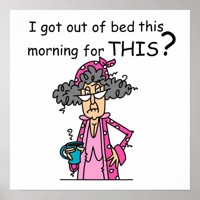 Pôster Sair do humor da cama (Frente)