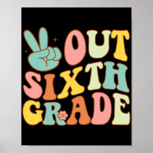 Poster Sair do Sexto Grau do 1º Ano na 6 da Escola no Dia